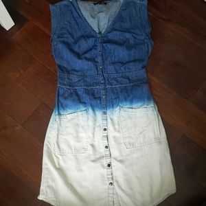 Jessica Simpson jean dress medium.  Knee length
